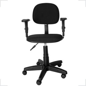 Cadeira Secretária com L Sanfonado, Lâminas e Rodízios – Mobilidade Profissional e Conforto