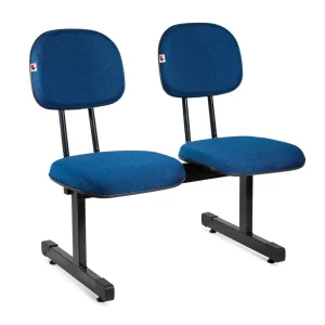 Longarina Secretária 2 Lugares L Duplo – Conforto e Compactação Corporativa