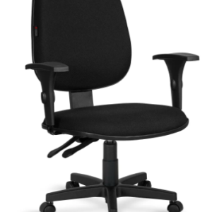 Cadeira Picolé lisa, com braços reguláveis, base back system